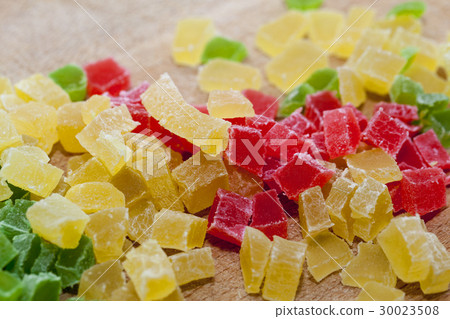 colored candied fruits, close-up 30023508