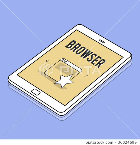 Bookmark Star Web Page Concept - Stock Illustration [30024699] - PIXTA