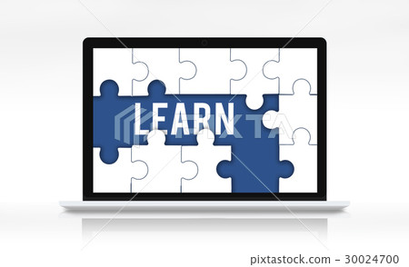 Education Learning Puzzle Pieces Graphic 30024700