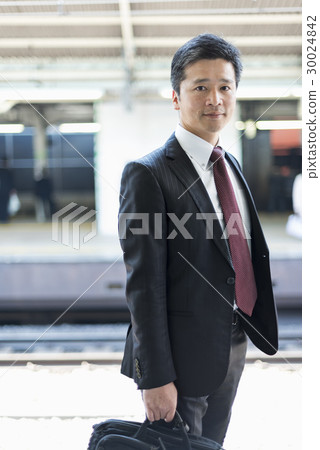 Middle Businessman Train Portrait 30024842