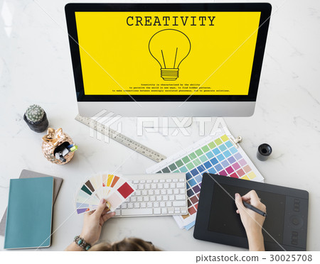 Bulb Sign Idea Symbol Word 30025708