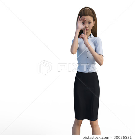 姿勢女商人女人perming3DCG插圖素材 姿勢女商人女人perming3DCG插圖素材 30026581
