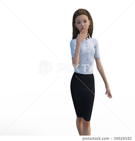 Pose business woman business woman perming3DCG illustrations material Pose business woman business woman perming3DCG illustrations material 30026582