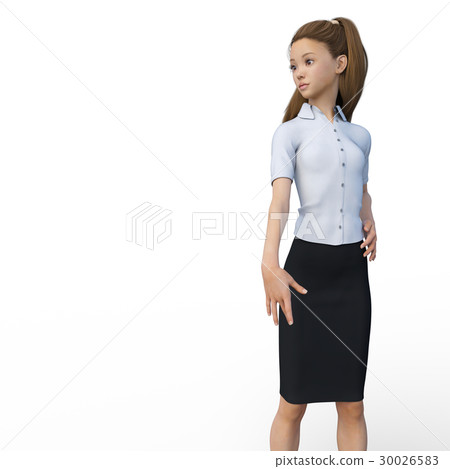 姿勢女商人女人perming3DCG插圖素材 姿勢女商人女人perming3DCG插圖素材 30026583