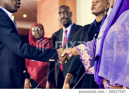 Hands Shake Agreement Diversity Conference Partnership 30027597
