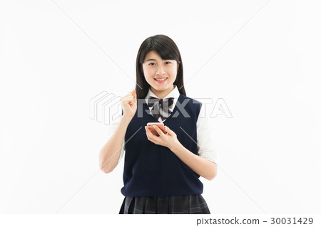 初中女生製服聰明的姿態 30031429