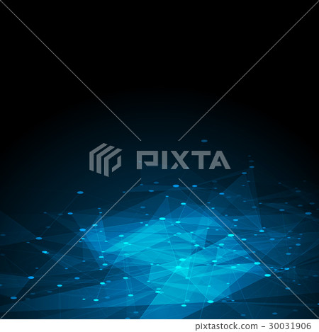 Dark blue tech low poly abstract background - Stock Illustration ...