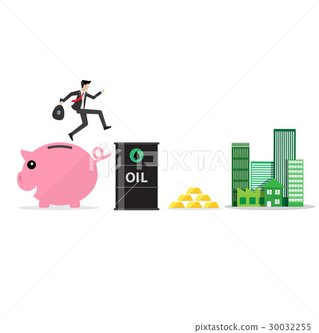 businessman run on investment symbol  30032255