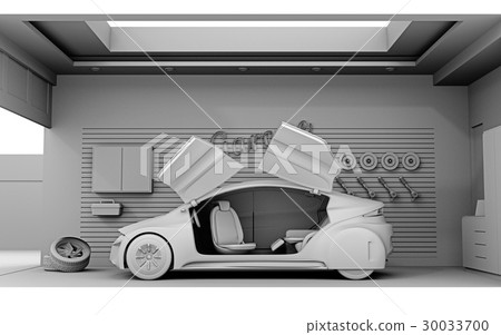 Garage image of gray shading for background Garage image of gray shading for background 30033700