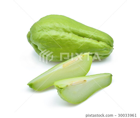 fresh chayote isolated on white background 30033961