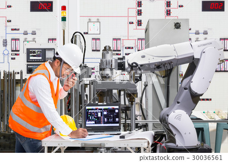Engineer maintenance automatic robotic by computer Engineer maintenance automatic robotic by computer 30036561