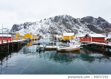 The fishing bay of Lofotens The fishing bay of Lofotens 30037292