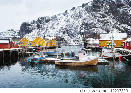 The fishing bay of Lofotens 30037293