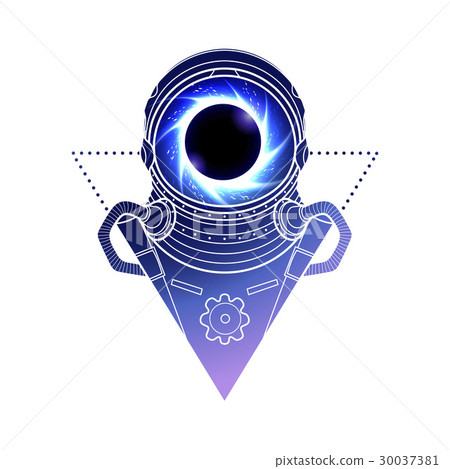 Graphic austronaut in triangle Graphic austronaut in triangle 30037381