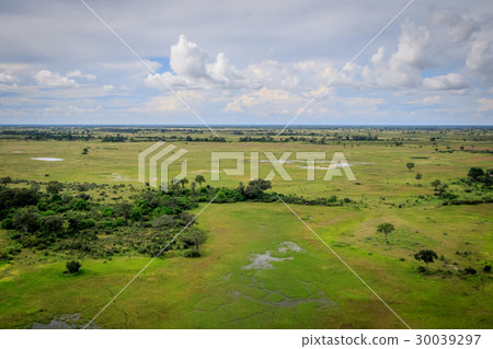 Aerial view of the Okavango delta. Aerial view of the Okavango delta. 30039297