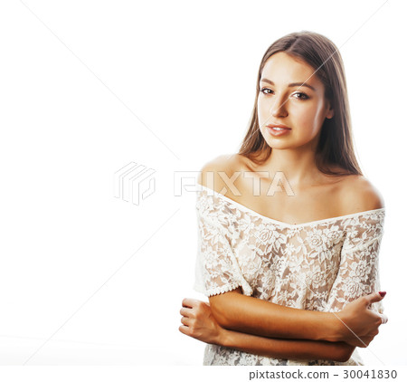 young beauty woman smiling dreaming isolated on young beauty woman smiling dreaming isolated on 30041830