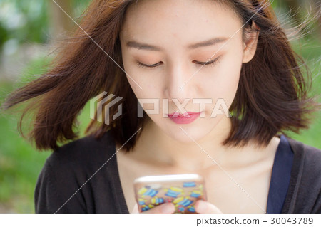 thai adult student beautiful girl us smart phone thai adult student beautiful girl us smart phone 30043789