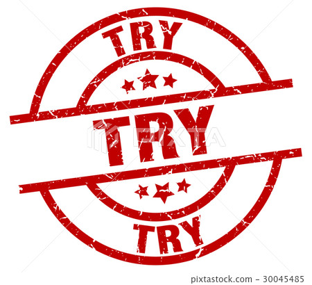 try round red grunge stamp 30045485