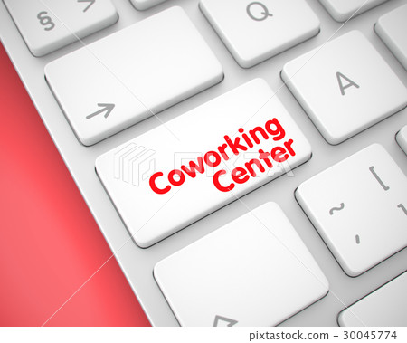 Coworking Center - Inscription on White Keyboard 30045774