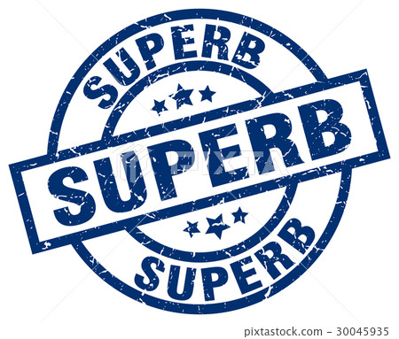 superb blue round grunge stamp superb blue round grunge stamp 30045935