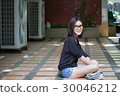 thai adult glasses relax and smile 30046212