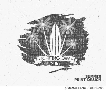 Surfing day label graphic elements. Tropical Surfing day label graphic elements. Tropical 30046288