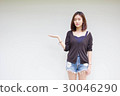 thai adult beautiful girl pointing 30046290
