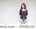 thai adult beautiful girl pointing 30046291