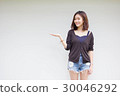 thai adult beautiful girl pointing 30046292