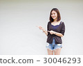 thai adult beautiful girl pointing 30046293