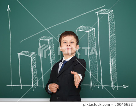 Schoolboy and the school board, education concept 30046658