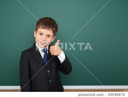 Schoolboy and the school board, education concept 30046678