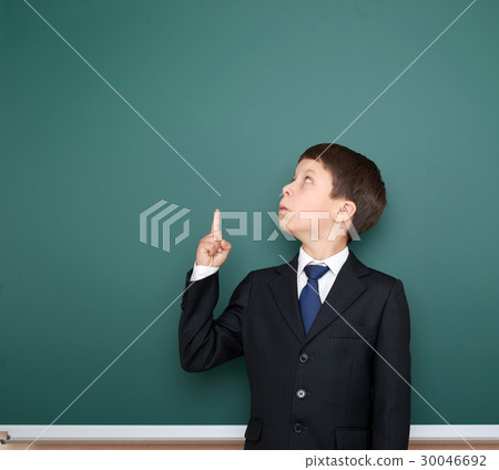 Schoolboy and the school board, education concept 30046692
