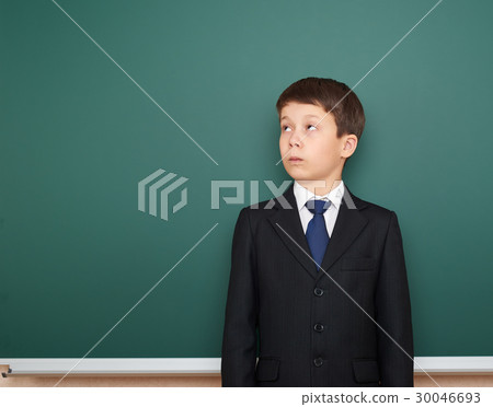 Schoolboy and the school board, education concept 30046693