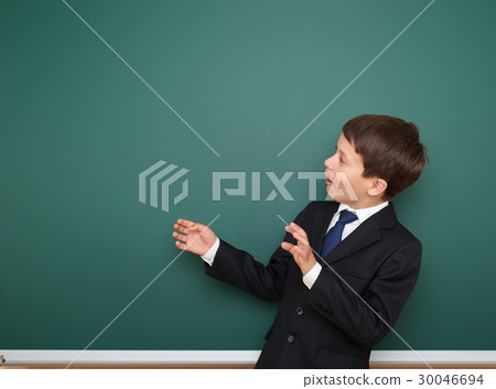Schoolboy and the school board, education concept 30046694