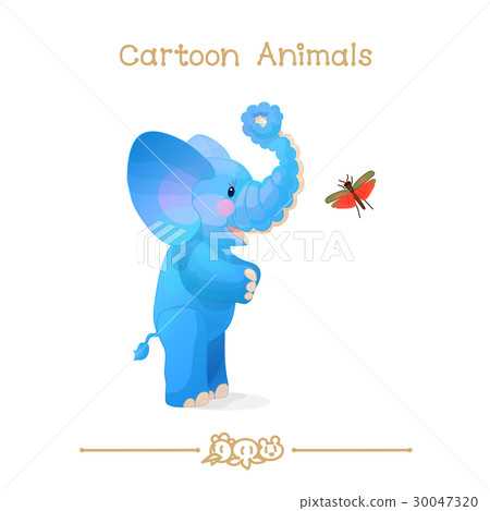 African elephant & grasshopper 30047320
