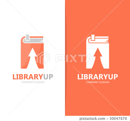 Vector of book and arrow up logo combination 30047878