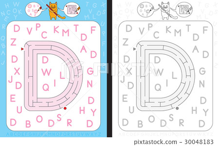 Maze letter D 30048183