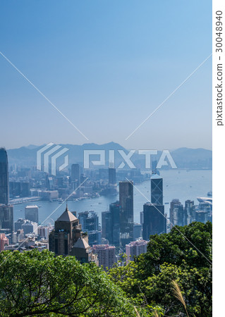 Hong Kong Island seen from the Victoria Peak Hong Kong Island seen from the Victoria Peak 30048940