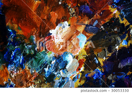 The artist paints a portrait of oil The artist paints a portrait of oil 30053330