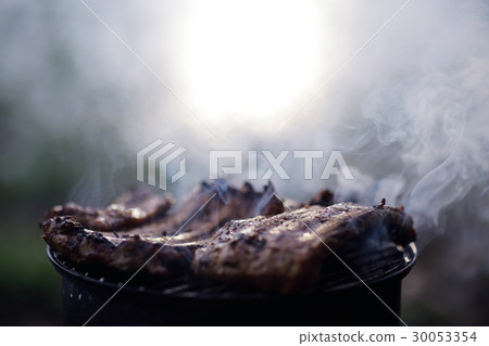 meat on the grill BBQ grilled rib 30053354