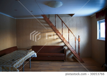 Wooden staircase in the house 30053766