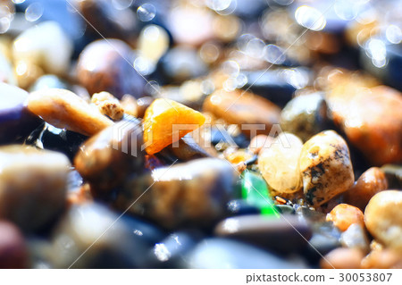 Pebble texture on the river bank Pebble texture on the river bank 30053807