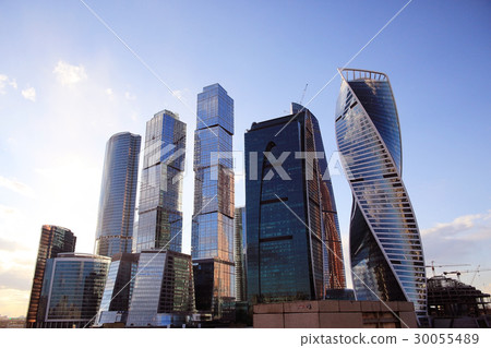 skyscrapers city business background skyscrapers city business background 30055489
