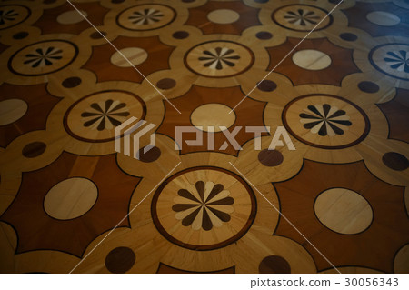 Wooden parquet with a beautiful pattern Wooden parquet with a beautiful pattern 30056343