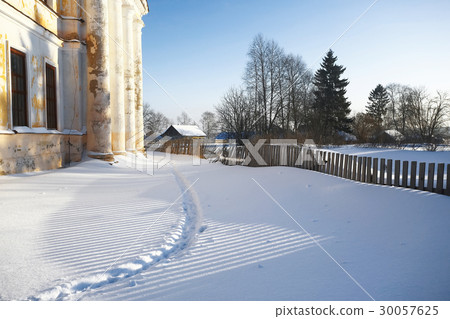 Old monastery in the village 30057625