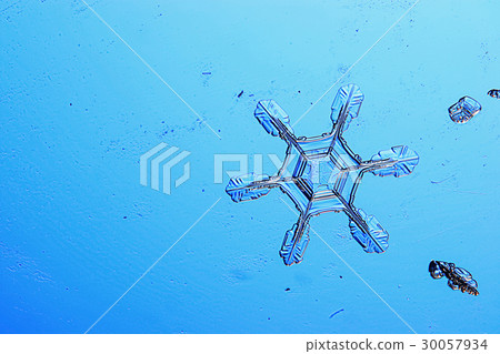 Snowflakes on a blue background Snowflakes on a blue background 30057934