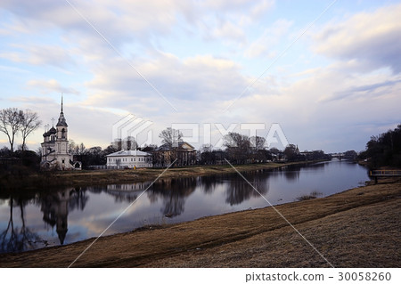 river vologda embankment autumn 30058260