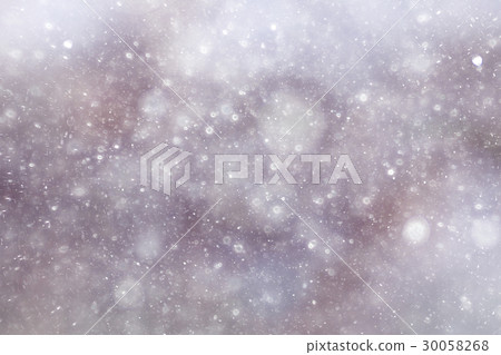 Snowfall texture of snowflakes on blurred background Snowfall texture of snowflakes on blurred background 30058268