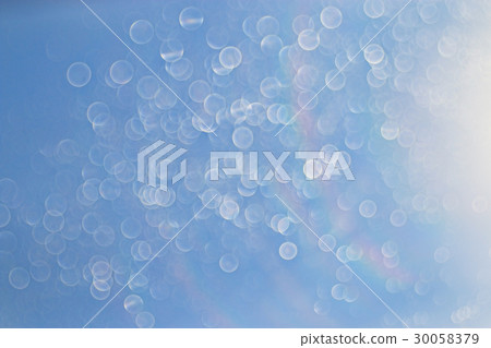 light blue background bokeh drops glass, blurred light blue background bokeh drops glass, blurred 30058379